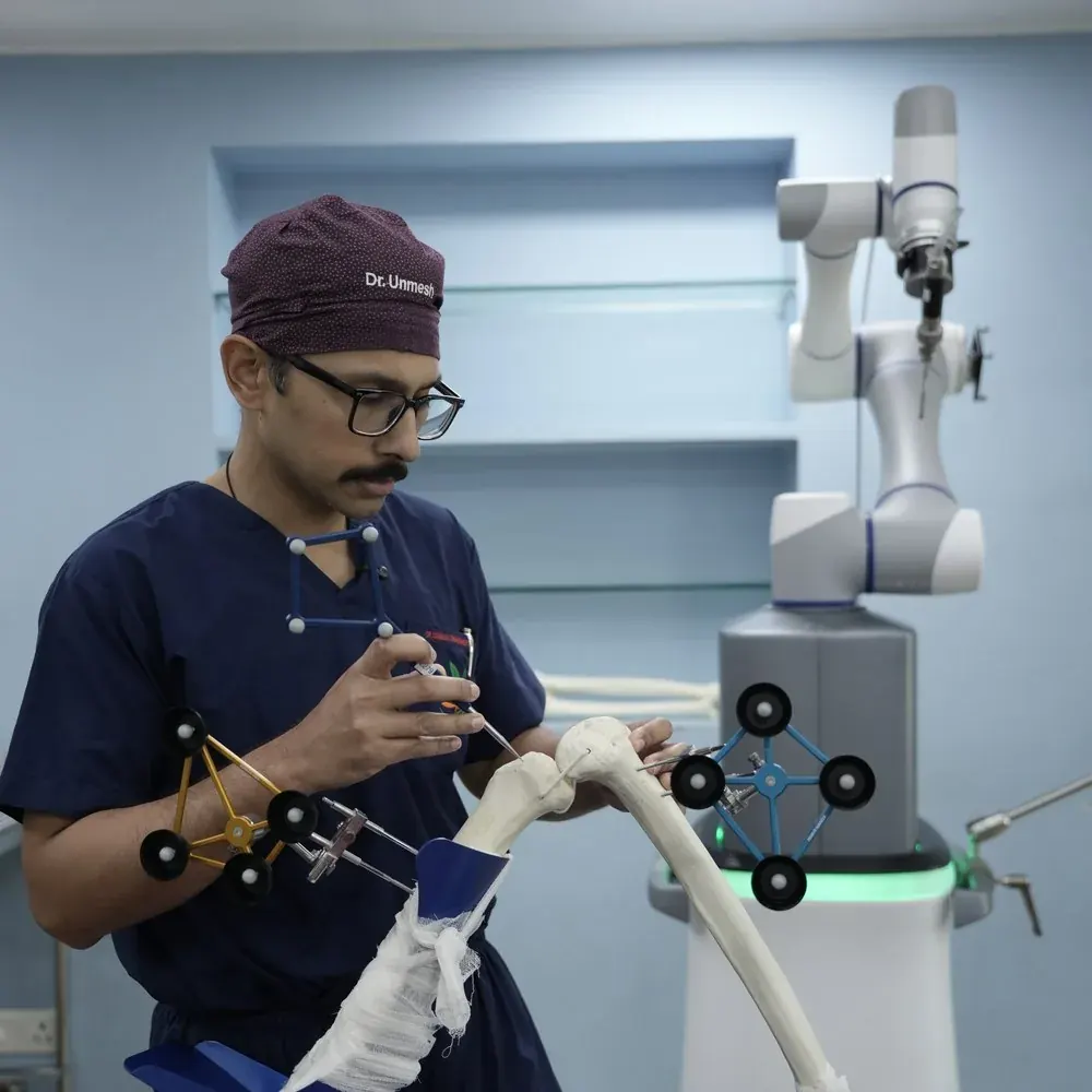 Dr. Unmesh Chakraverty in the operating theatre